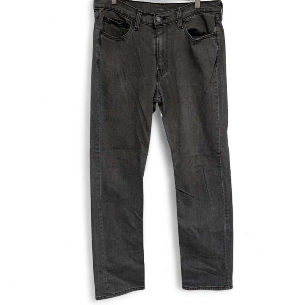Levis 514 Mens Washed Grey Black Jeans Relaxed Straight Fit 33x34 00514-0807